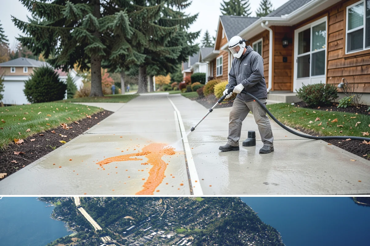 Window Track Cleaning in Mercer Island, King County, WA - Track cleaning fits well in spring, clearing the damp winter buildup before summer window use.