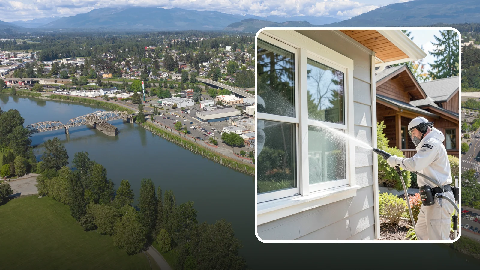 Window Track Cleaning in Mount Vernon, Skagit County, WA - Deep cleaning of window tracks where our wet climate packs dirt, grit, and mildew into the channels.