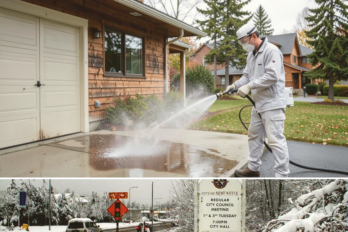 Window Track Cleaning in Newcastle, King County, WA - Track cleaning fits well in spring, clearing the damp winter buildup before summer window use.