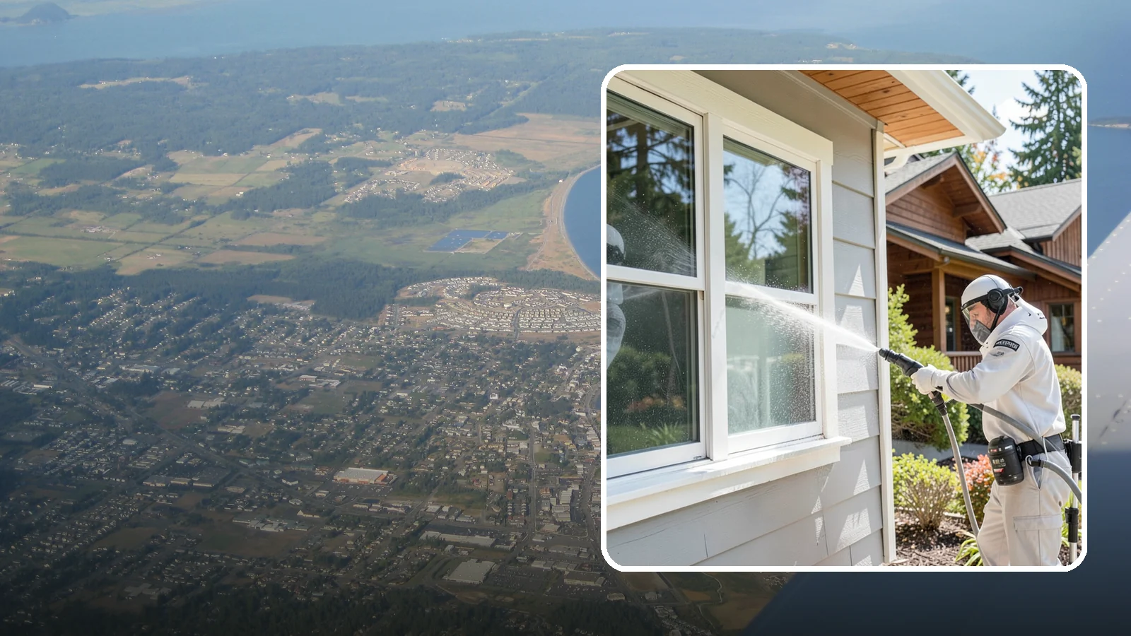 Window Track Cleaning in Oak Harbor, Island County, WA - Deep cleaning of window tracks where our wet climate packs dirt, grit, and mildew into the channels.