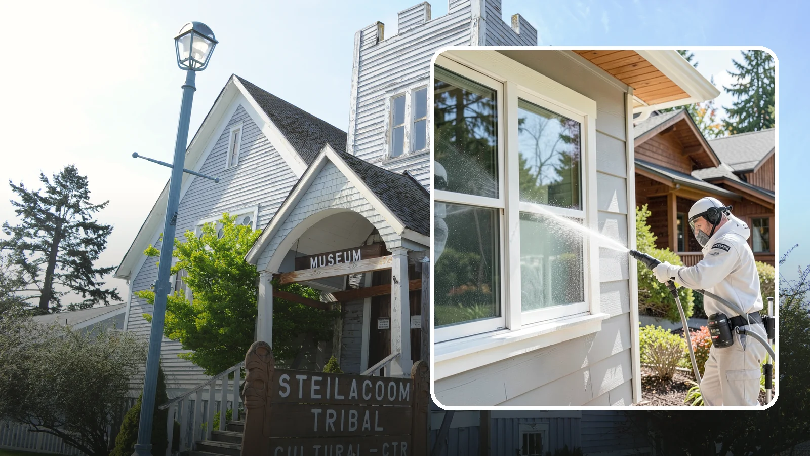 Window Track Cleaning in Steilacoom, Pierce County, WA - Deep cleaning of window tracks where our wet climate packs dirt, grit, and mildew into the channels.