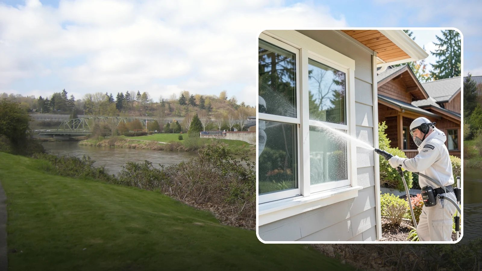 Window Track Cleaning in Tukwila, King County, WA - Deep cleaning of window tracks where our wet climate packs dirt, grit, and mildew into the channels.