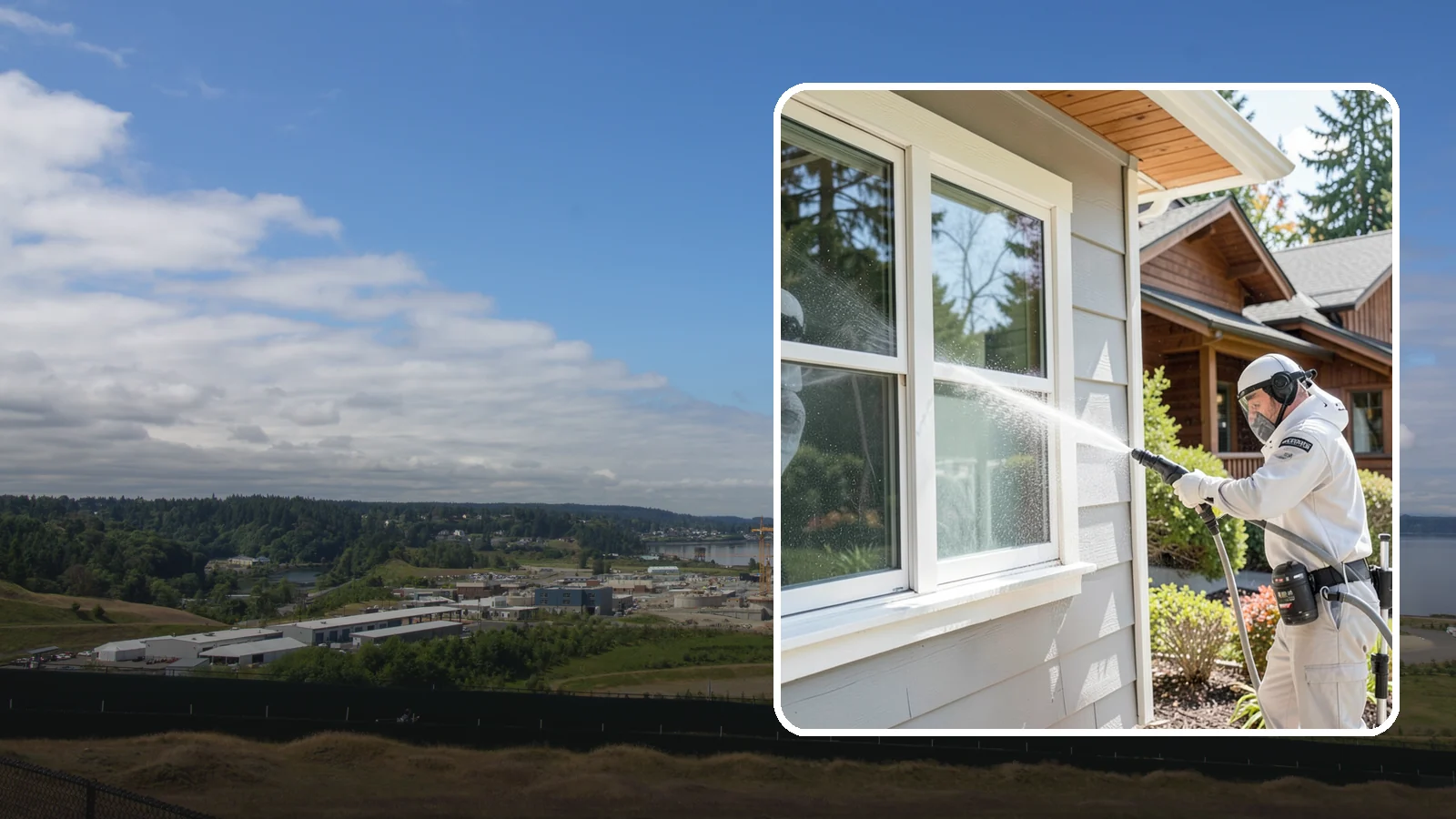 Window Track Cleaning in University Place, Pierce County, WA - Deep cleaning of window tracks where our wet climate packs dirt, grit, and mildew into the channels.