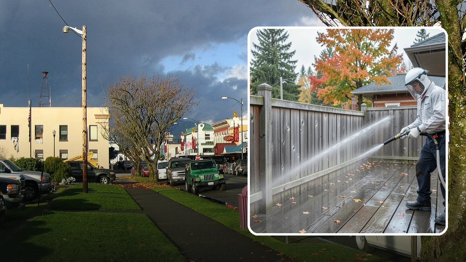 Wood Fence Washing in Arlington, Snohomish County, WA - Pressure-controlled washing for pressure-treated and fir fences that keeps the boards intact while clearing years of grime.