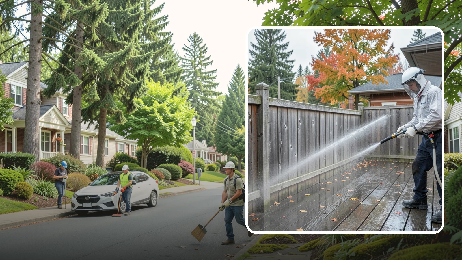 Wood Fence Washing in Beaux Arts Village, King County, WA - Pressure-controlled washing for pressure-treated and fir fences that keeps the boards intact while clearing years of grime.
