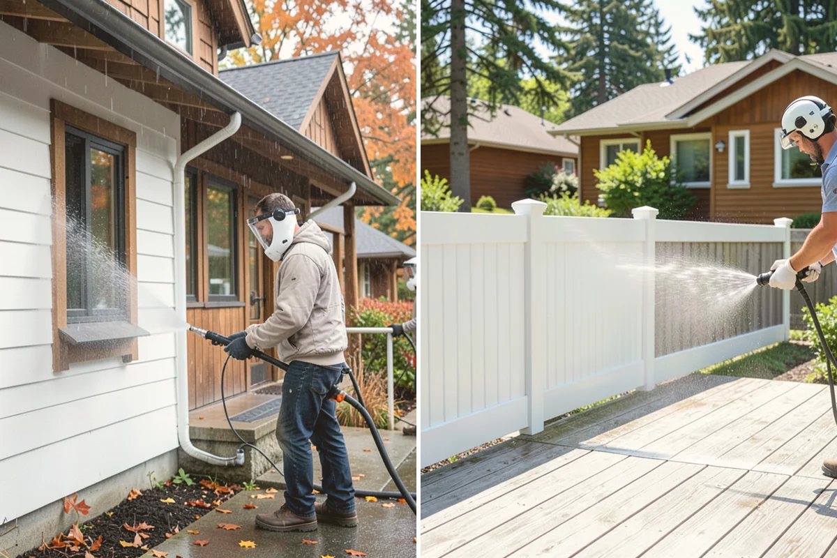 Wood Fence Washing in Bothell, King County, WA - Inspect for loose or rotted boards before starting