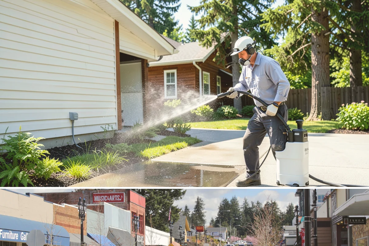 Wood Fence Washing in Bothell, King County, WA - Aim for the drier summer months when the boards can dry out fully between washes and rains.
