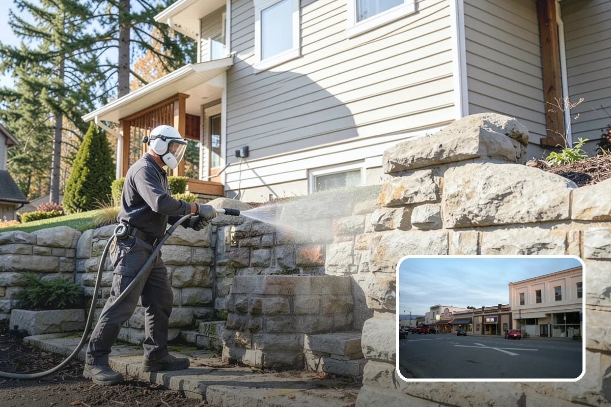Wood Fence Washing in Burlington, Skagit County, WA - Clears algae and dark rundown streaks from every picket
