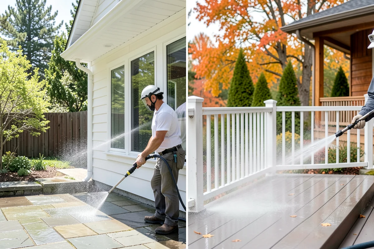 Wood Fence Washing in Concrete, Skagit County, WA - Inspect for loose or rotted boards before starting
