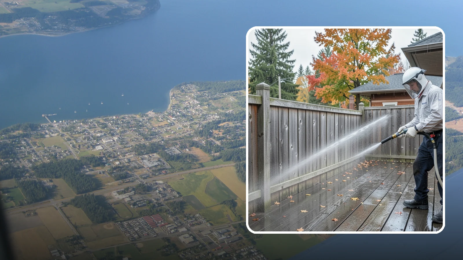 Wood Fence Washing in Coupeville, Island County, WA - Pressure-controlled washing for pressure-treated and fir fences that keeps the boards intact while clearing years of grime.