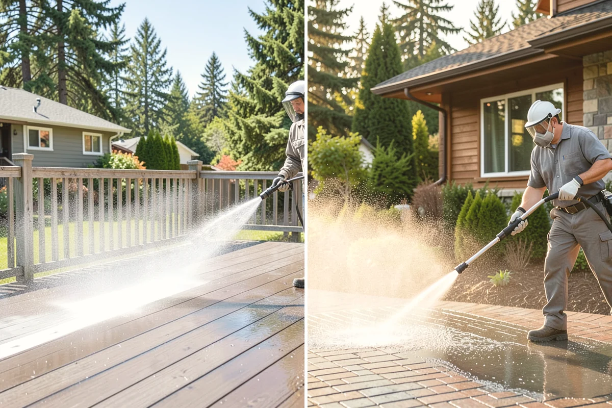 Wood Fence Washing in Covington, King County, WA - Inspect for loose or rotted boards before starting