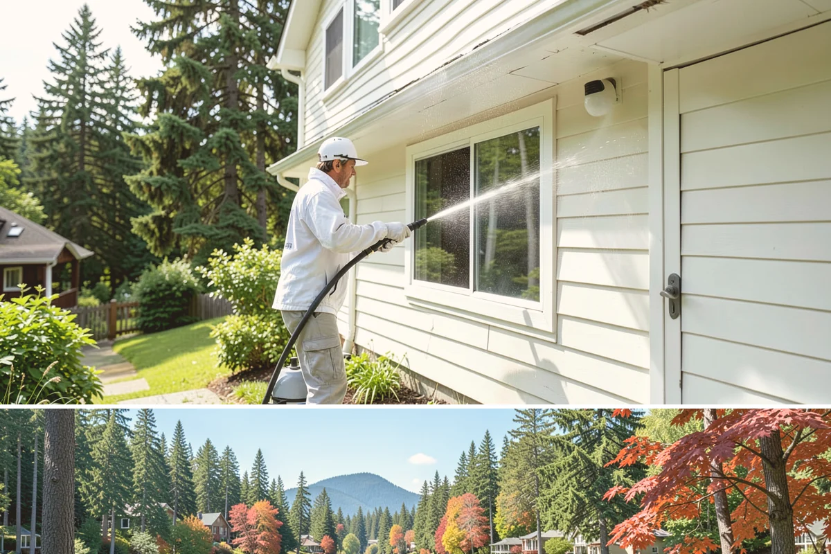 Wood Fence Washing in Covington, King County, WA - Aim for the drier summer months when the boards can dry out fully between washes and rains.