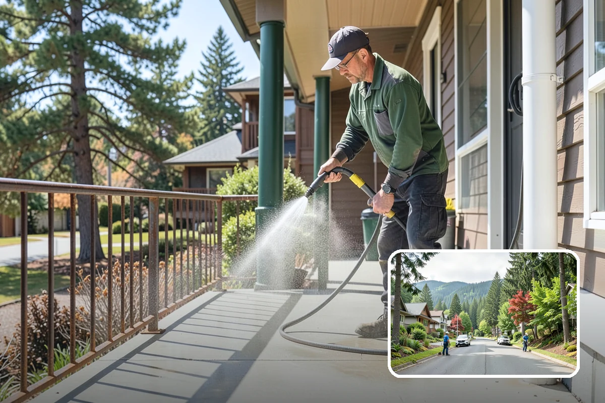 Wood Fence Washing in Darrington, Snohomish County, WA - Clears algae and dark rundown streaks from every picket