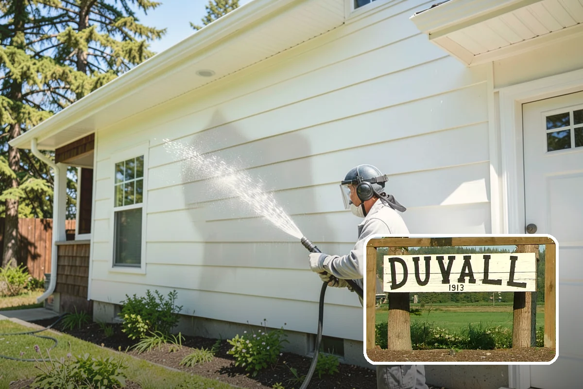 Wood Fence Washing in Duvall, King County, WA - Clears algae and dark rundown streaks from every picket