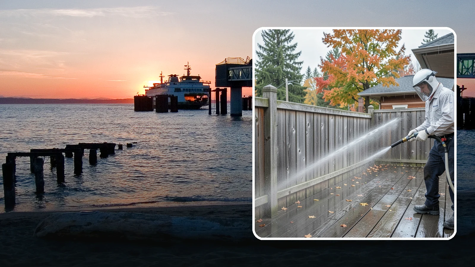 Wood Fence Washing in Edmonds, Snohomish County, WA - Pressure-controlled washing for pressure-treated and fir fences that keeps the boards intact while clearing years of grime.