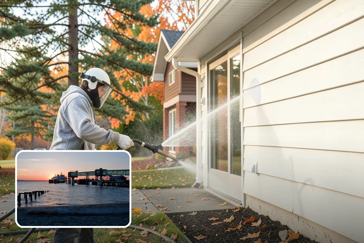 Wood Fence Washing in Edmonds, Snohomish County, WA - Clears algae and dark rundown streaks from every picket