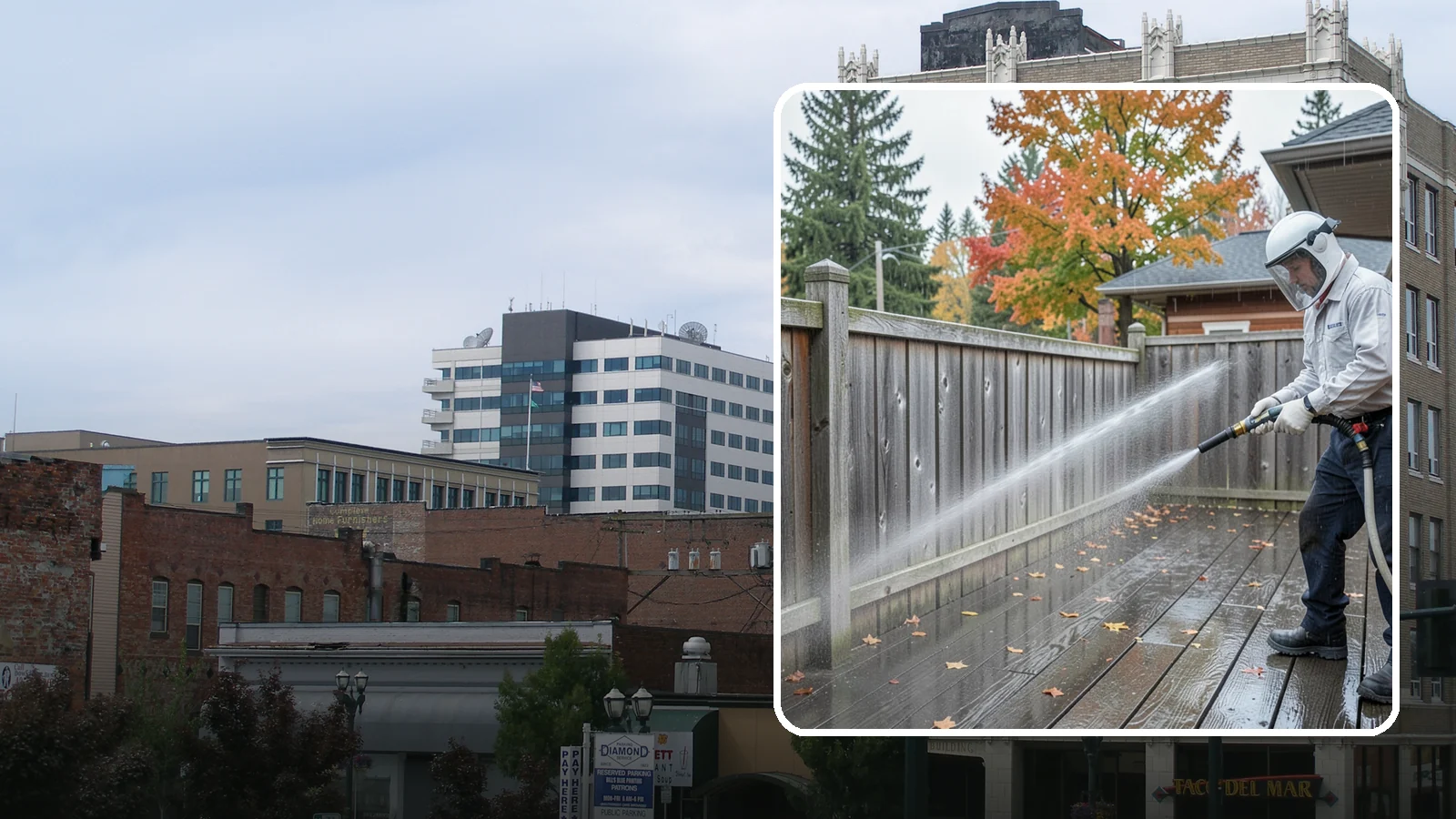 Wood Fence Washing in Everett, Snohomish County, WA - Pressure-controlled washing for pressure-treated and fir fences that keeps the boards intact while clearing years of grime.