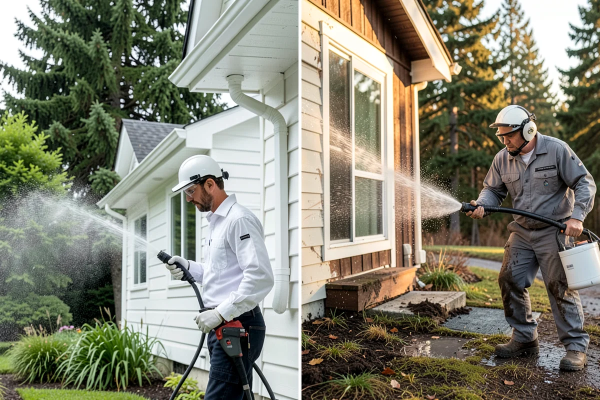Wood Fence Washing in Fircrest, Pierce County, WA - Inspect for loose or rotted boards before starting