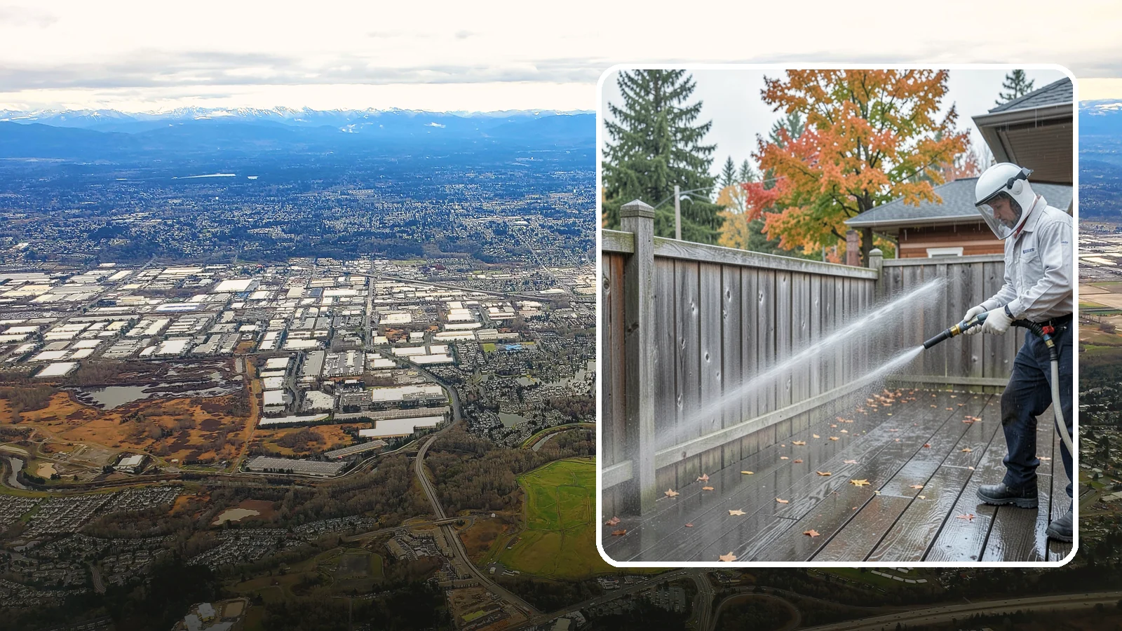 Wood Fence Washing in Kent, King County, WA - Pressure-controlled washing for pressure-treated and fir fences that keeps the boards intact while clearing years of grime.