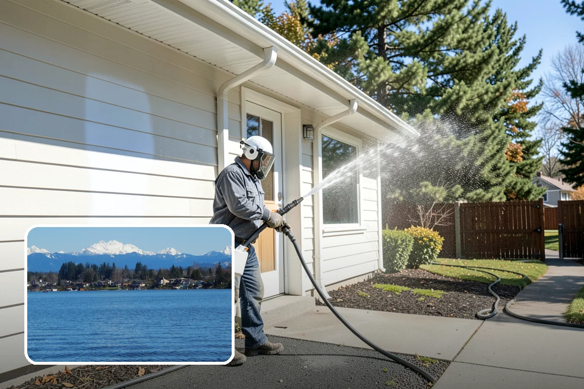 Wood Fence Washing in Lake Stevens, Snohomish County, WA - Clears algae and dark rundown streaks from every picket