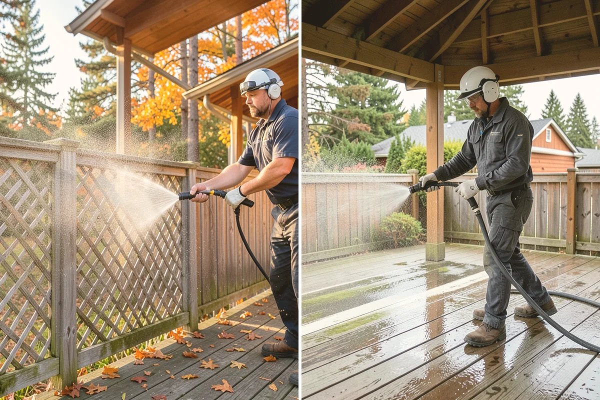 Wood Fence Washing in Langley, Island County, WA - Inspect for loose or rotted boards before starting