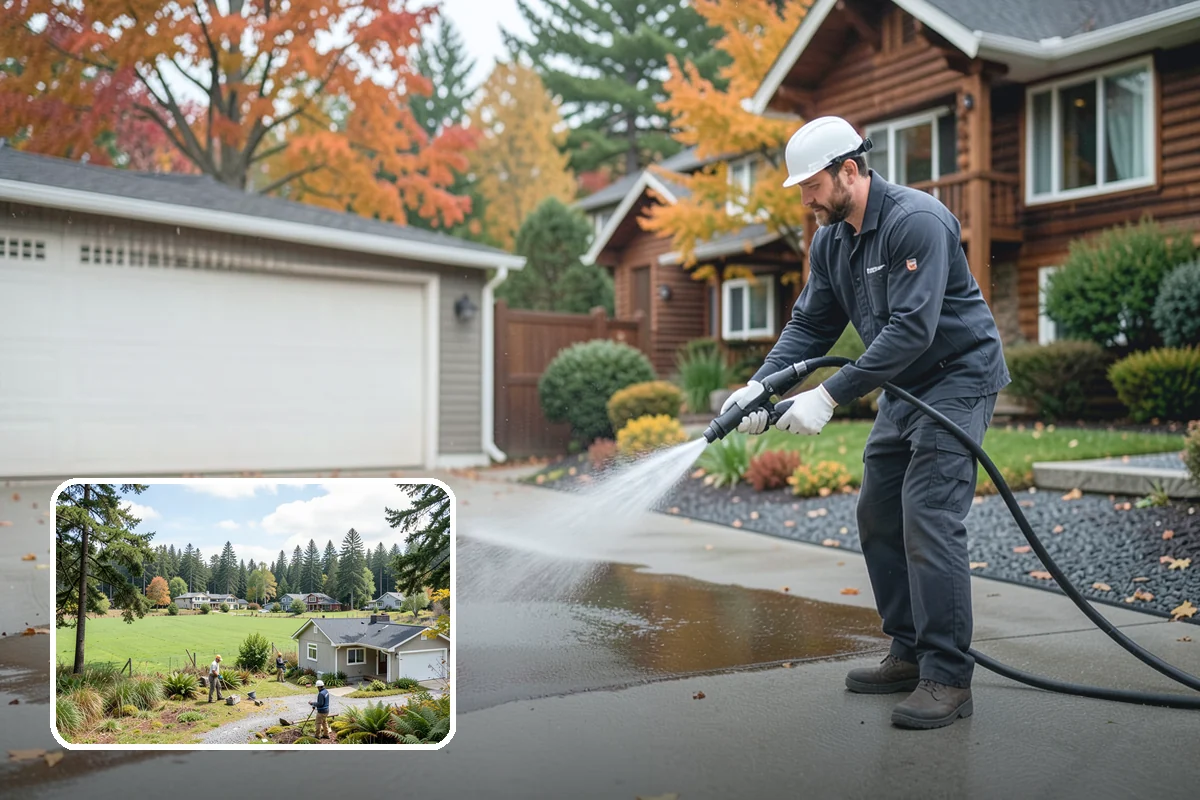 Wood Fence Washing in Lyman, Skagit County, WA - Clears algae and dark rundown streaks from every picket
