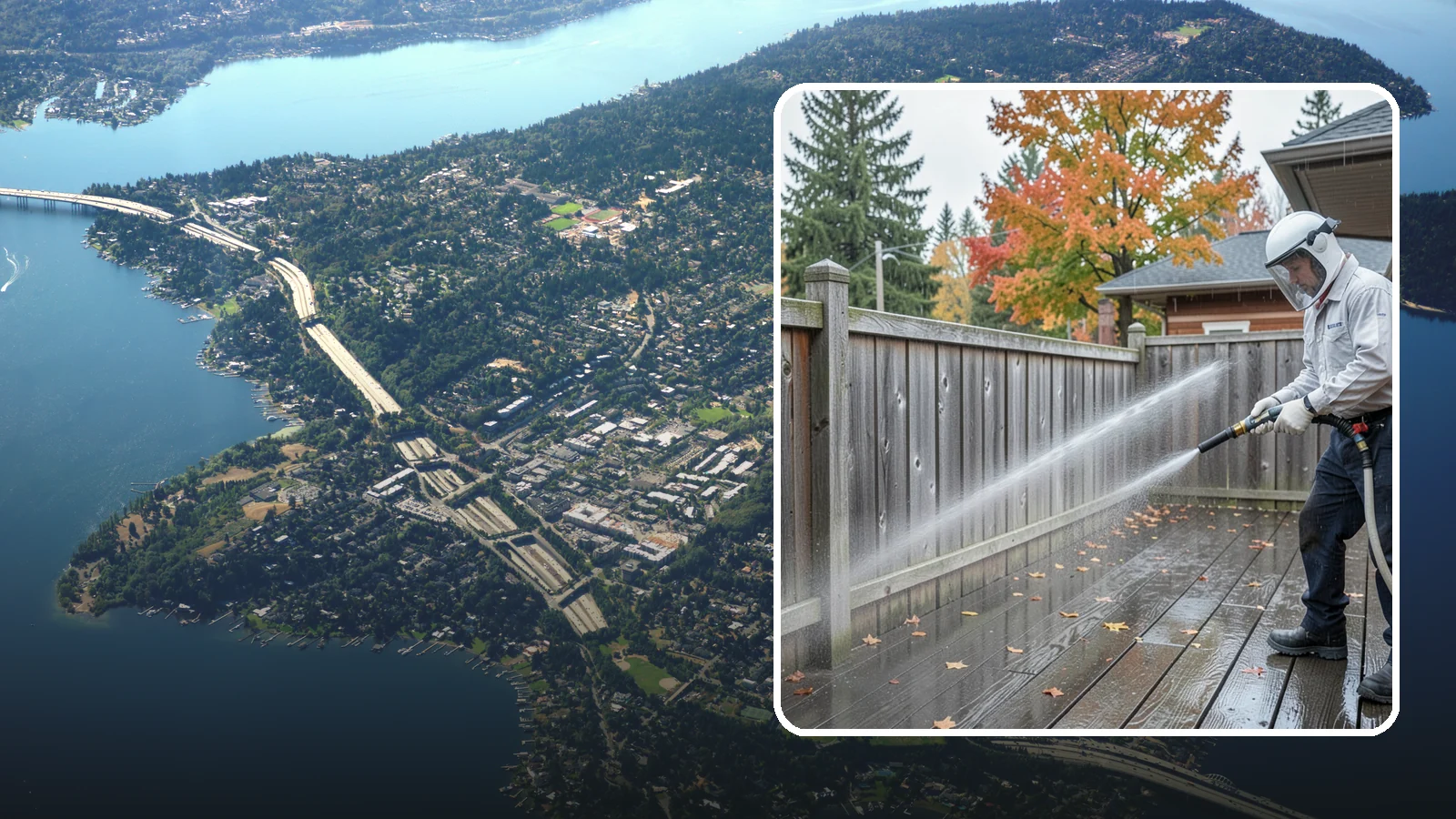 Wood Fence Washing in Mercer Island, King County, WA - Pressure-controlled washing for pressure-treated and fir fences that keeps the boards intact while clearing years of grime.