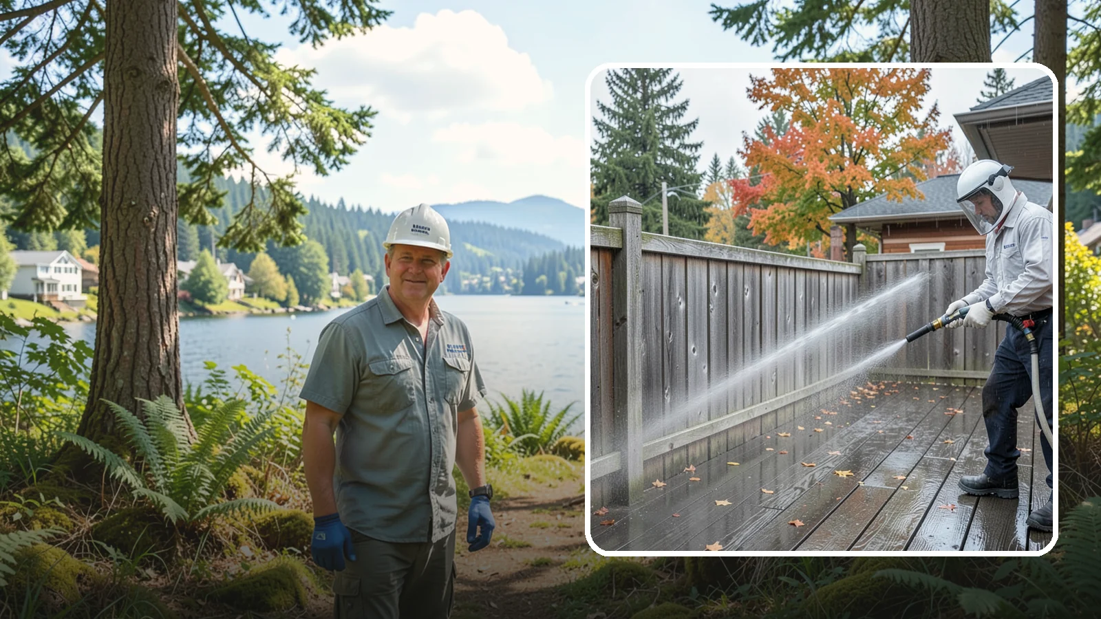 Wood Fence Washing in Milton, King County, WA - Pressure-controlled washing for pressure-treated and fir fences that keeps the boards intact while clearing years of grime.