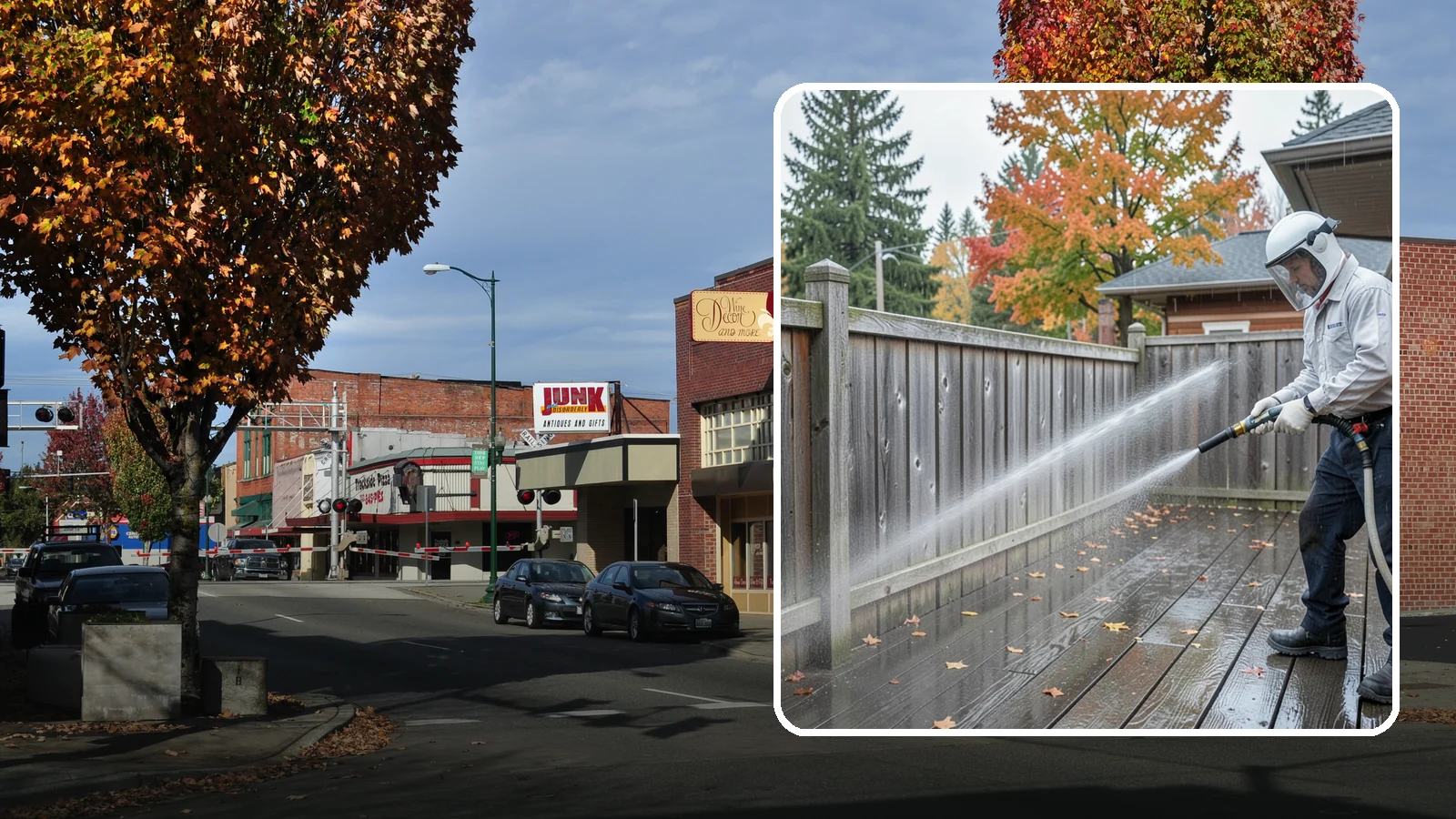 Wood Fence Washing in Puyallup, Pierce County, WA - Pressure-controlled washing for pressure-treated and fir fences that keeps the boards intact while clearing years of grime.