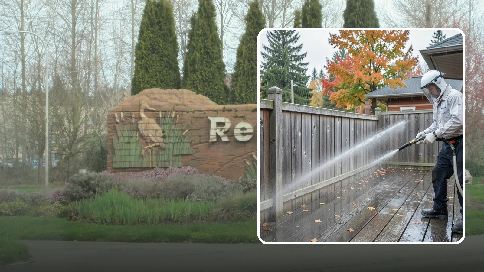 Wood Fence Washing in Renton, King County, WA - Pressure-controlled washing for pressure-treated and fir fences that keeps the boards intact while clearing years of grime.