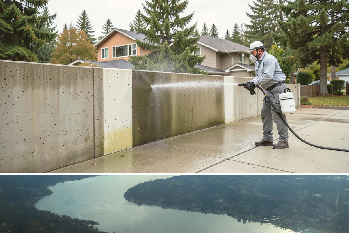 Wood Fence Washing in Sammamish, King County, WA - Aim for the drier summer months when the boards can dry out fully between washes and rains.
