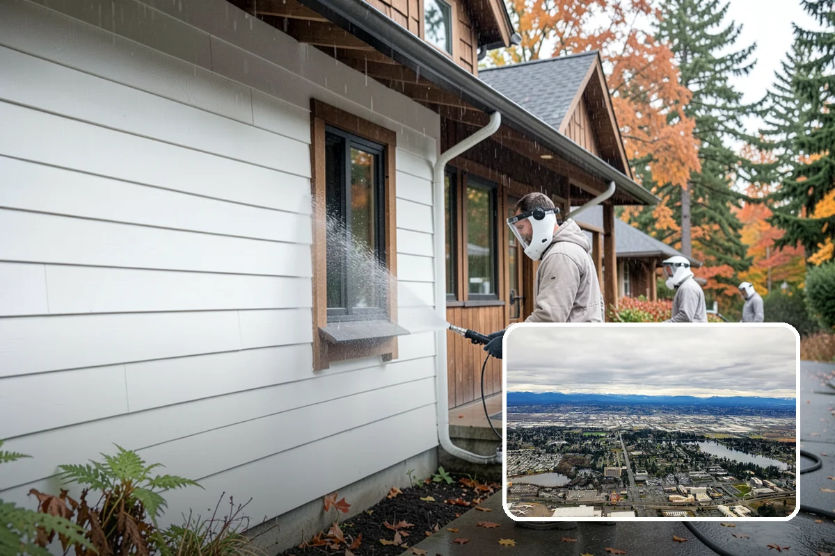 Wood Fence Washing in SeaTac, King County, WA - Clears algae and dark rundown streaks from every picket