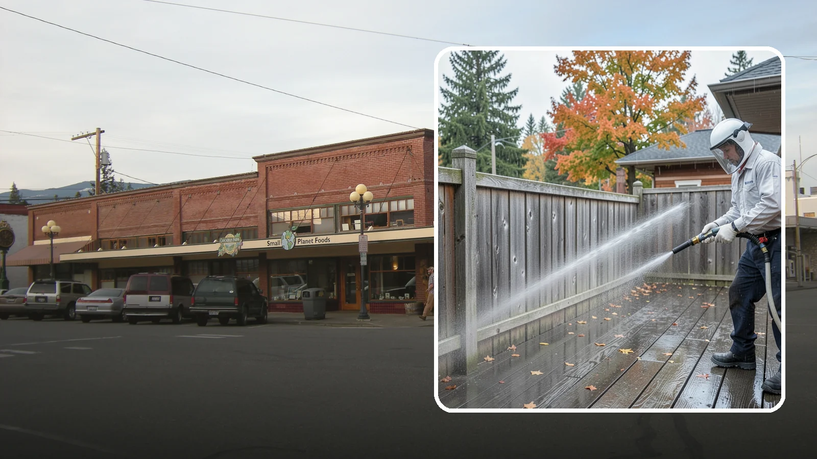 Wood Fence Washing in Sedro-Woolley, Skagit County, WA - Pressure-controlled washing for pressure-treated and fir fences that keeps the boards intact while clearing years of grime.
