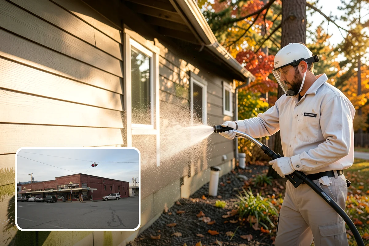 Wood Fence Washing in Sedro-Woolley, Skagit County, WA - Clears algae and dark rundown streaks from every picket