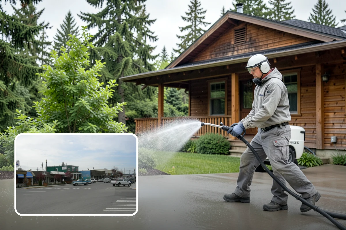 Wood Fence Washing in Stanwood, Snohomish County, WA - Clears algae and dark rundown streaks from every picket