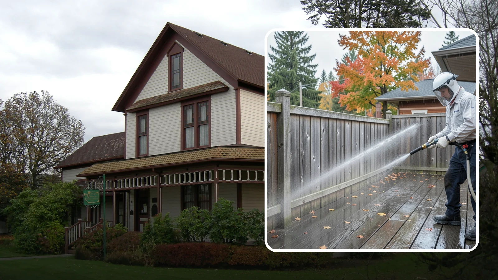 Wood Fence Washing in Sumner, Pierce County, WA - Pressure-controlled washing for pressure-treated and fir fences that keeps the boards intact while clearing years of grime.
