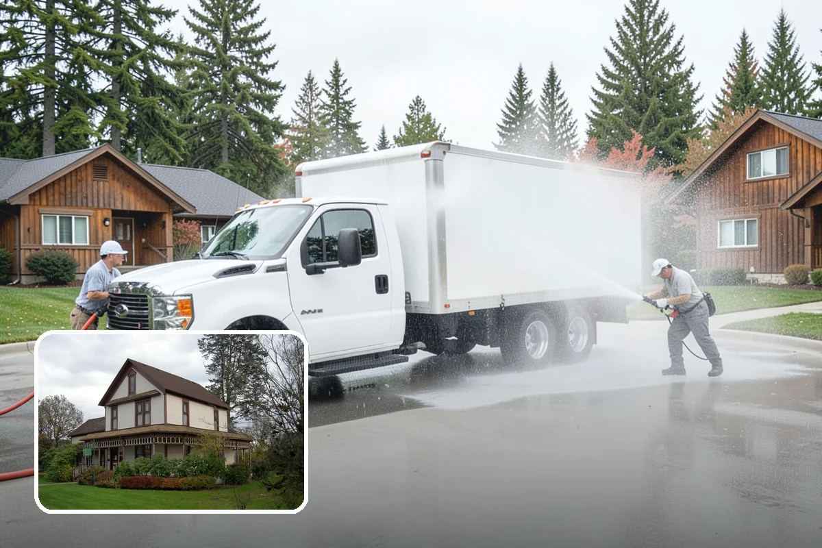 Wood Fence Washing in Sumner, Pierce County, WA - Clears algae and dark rundown streaks from every picket