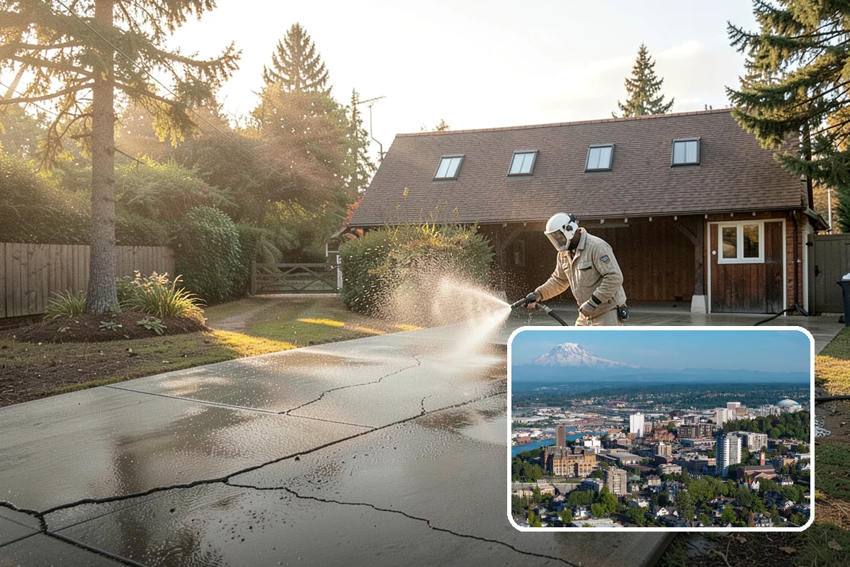 Wood Fence Washing in Tacoma, Pierce County, WA - Clears algae and dark rundown streaks from every picket