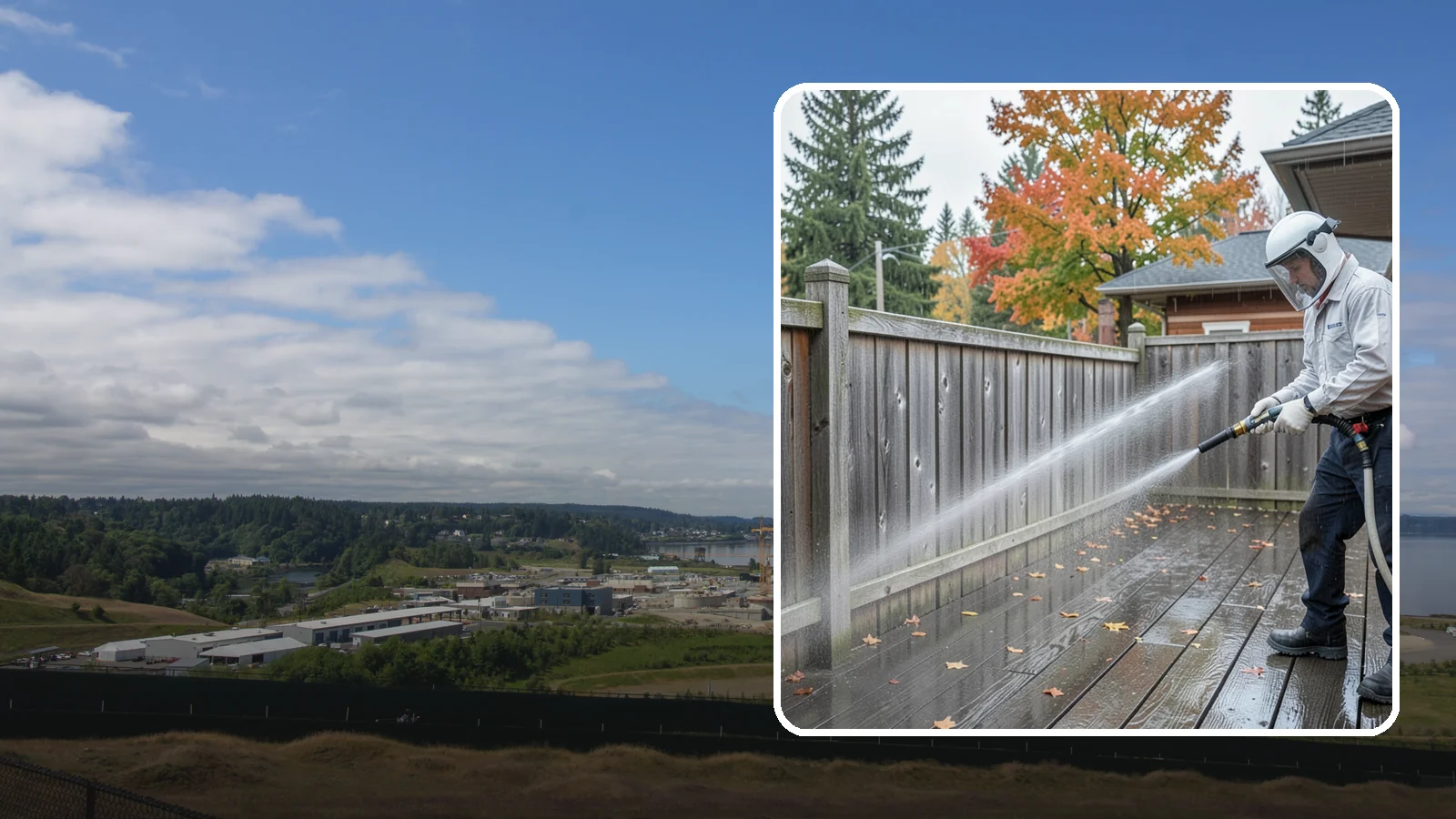Wood Fence Washing in University Place, Pierce County, WA - Pressure-controlled washing for pressure-treated and fir fences that keeps the boards intact while clearing years of grime.