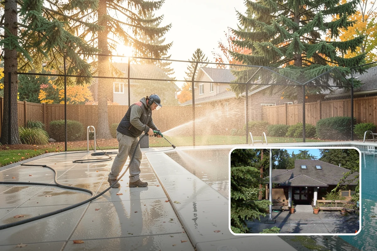 Wood Fence Washing in Yarrow Point, King County, WA - Clears algae and dark rundown streaks from every picket