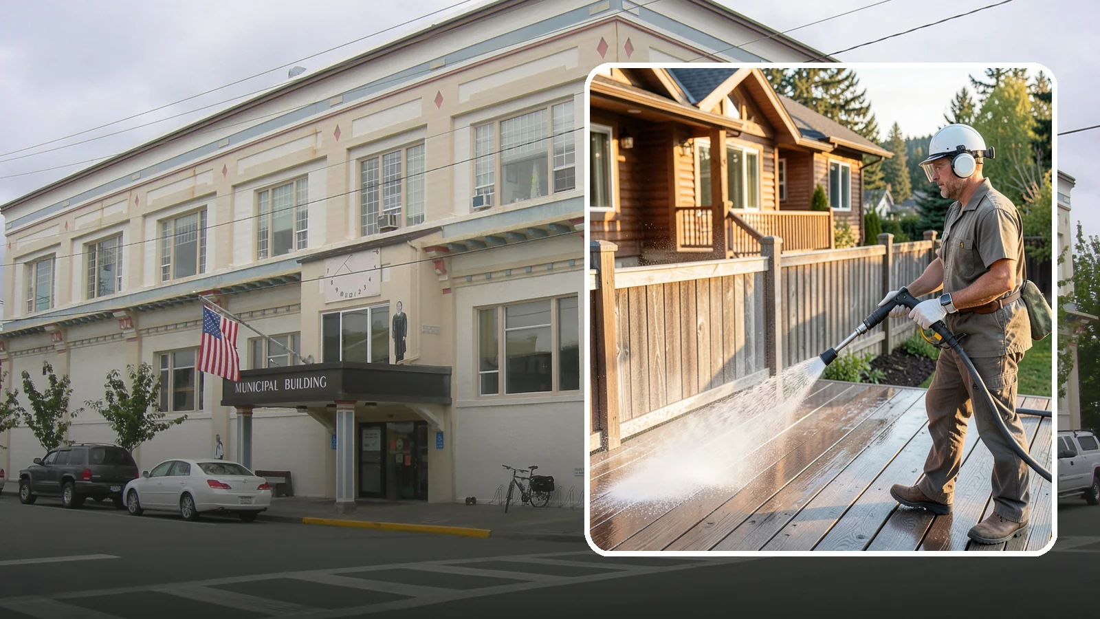 Wood Restoration in Anacortes, Skagit County, WA - Full restoration of gray, weathered wood surfaces that strips old finish, brightens the grain, and readies boards for lasting...