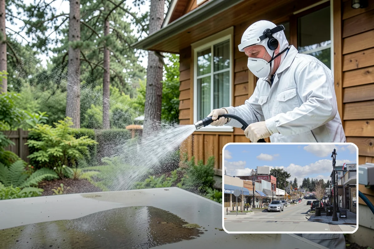Wood Restoration in Bothell, King County, WA - Reverses gray weathering and reveals fresh wood tone