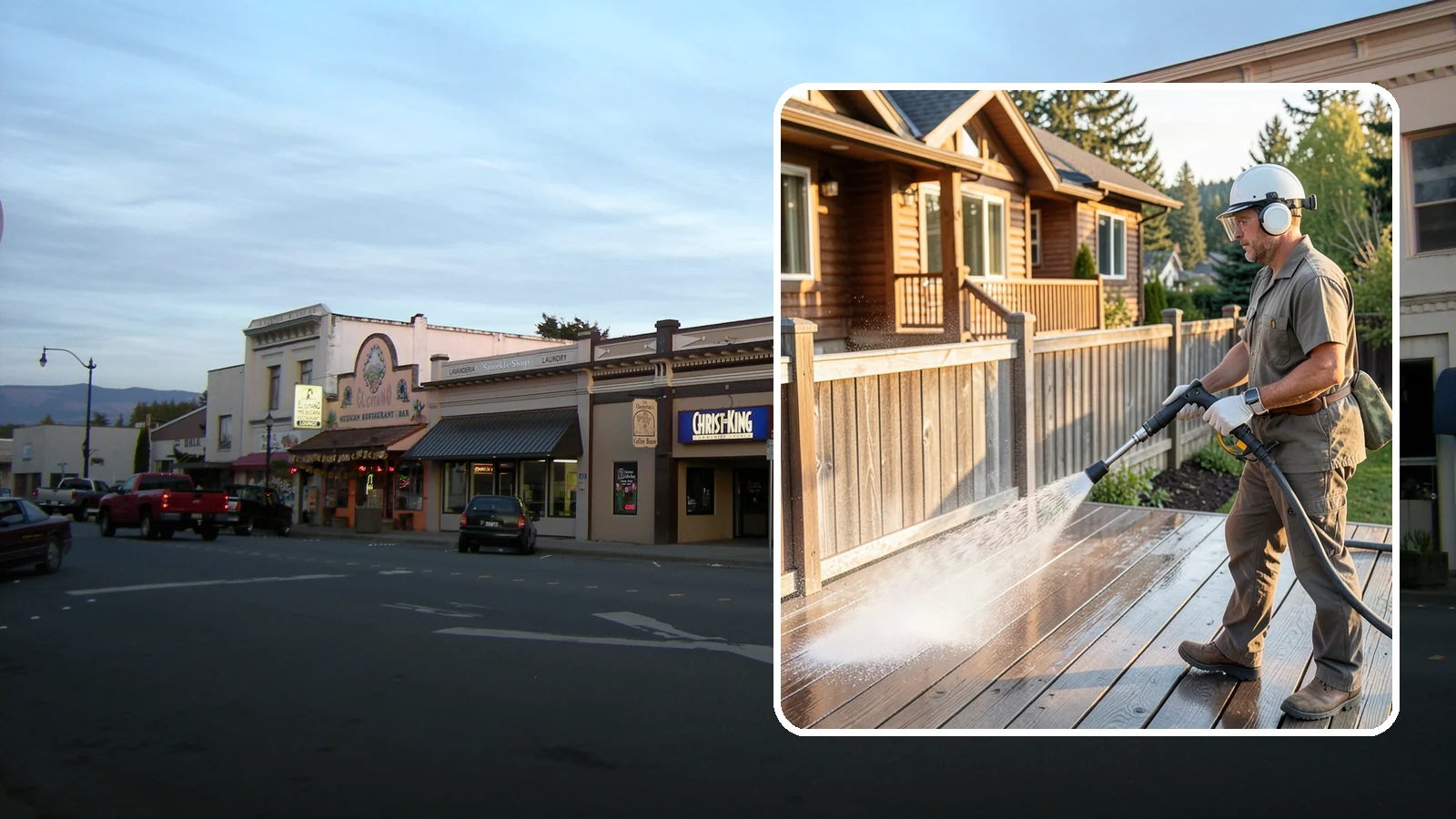 Wood Restoration in Burlington, Skagit County, WA - Full restoration of gray, weathered wood surfaces that strips old finish, brightens the grain, and readies boards for lasting...