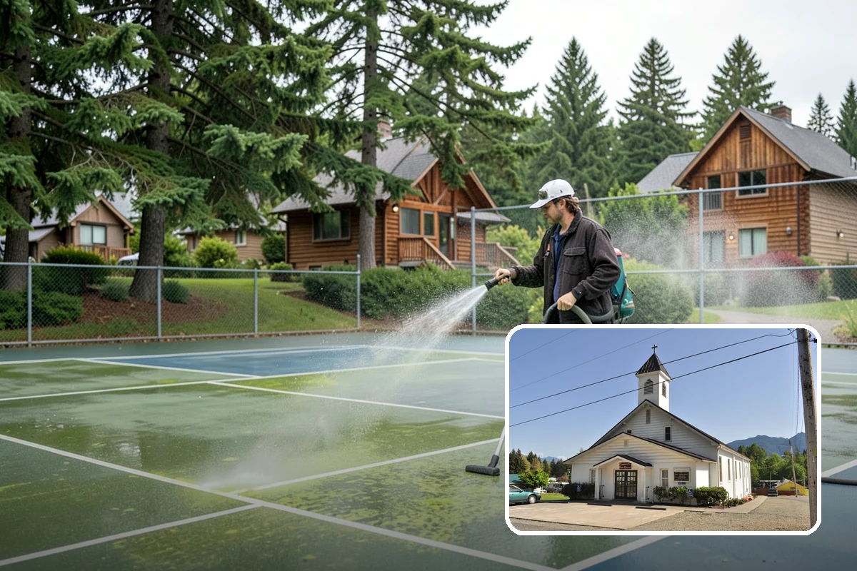 Wood Restoration in Concrete, Skagit County, WA - Reverses gray weathering and reveals fresh wood tone
