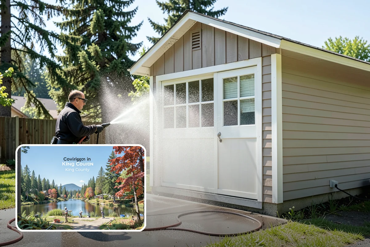 Wood Restoration in Covington, King County, WA - Reverses gray weathering and reveals fresh wood tone
