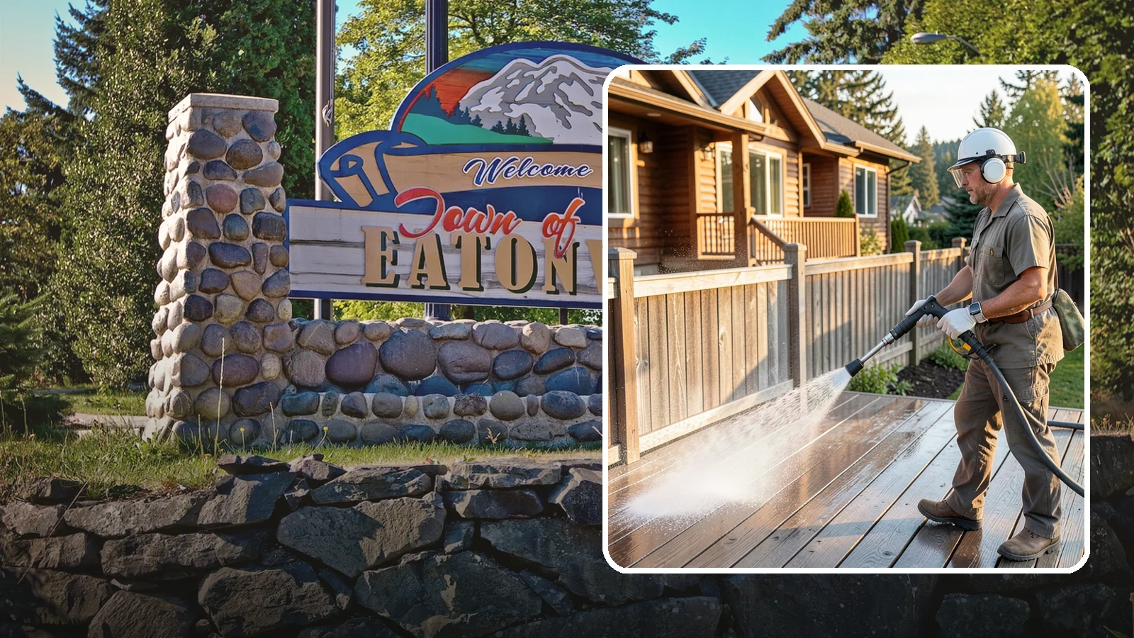 Wood Restoration in Eatonville, Pierce County, WA - Full restoration of gray, weathered wood surfaces that strips old finish, brightens the grain, and readies boards for lasting...