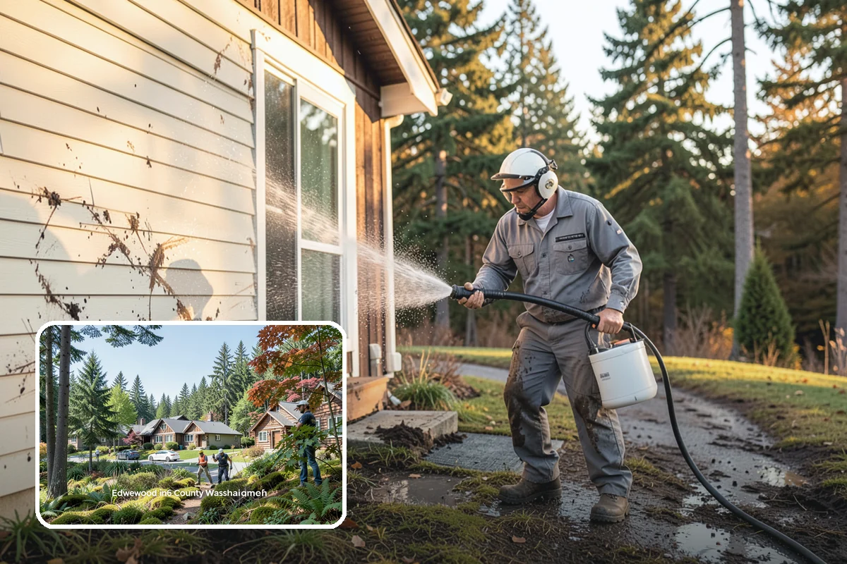 Wood Restoration in Edgewood, Pierce County, WA - Reverses gray weathering and reveals fresh wood tone