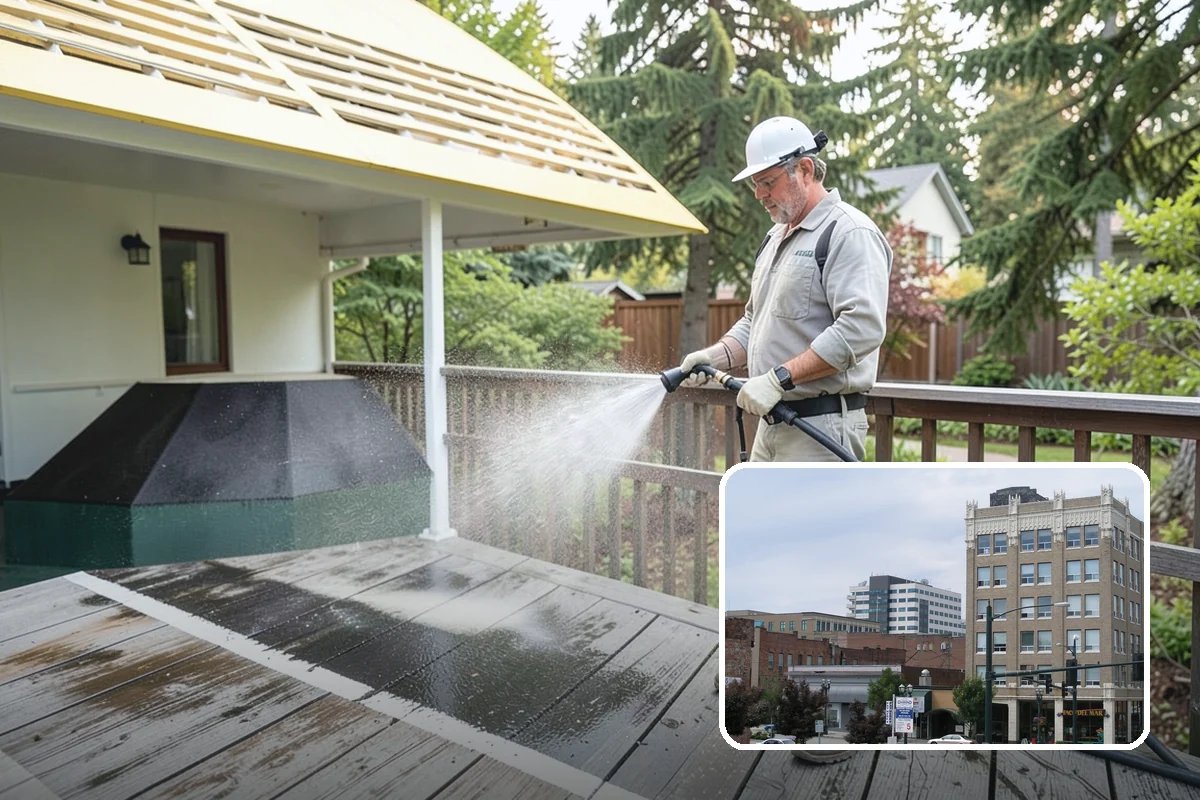 Wood Restoration in Everett, Snohomish County, WA - Reverses gray weathering and reveals fresh wood tone