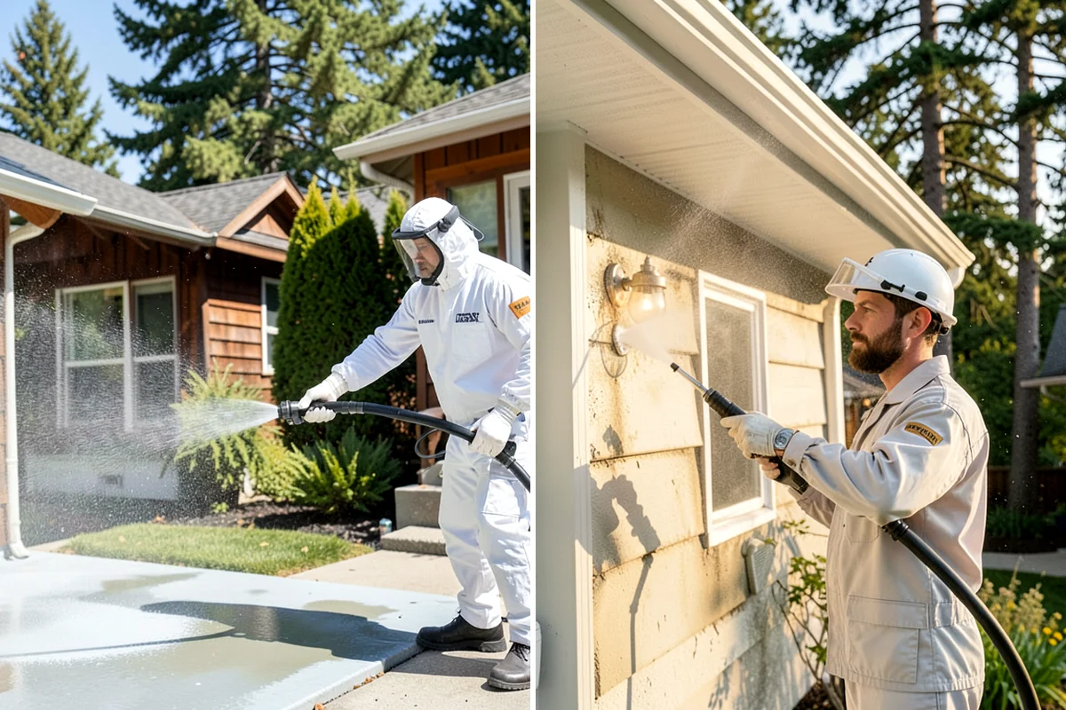 Wood Restoration in Everett, Snohomish County, WA - Apply stripper to remove old stain, sealer, or paint