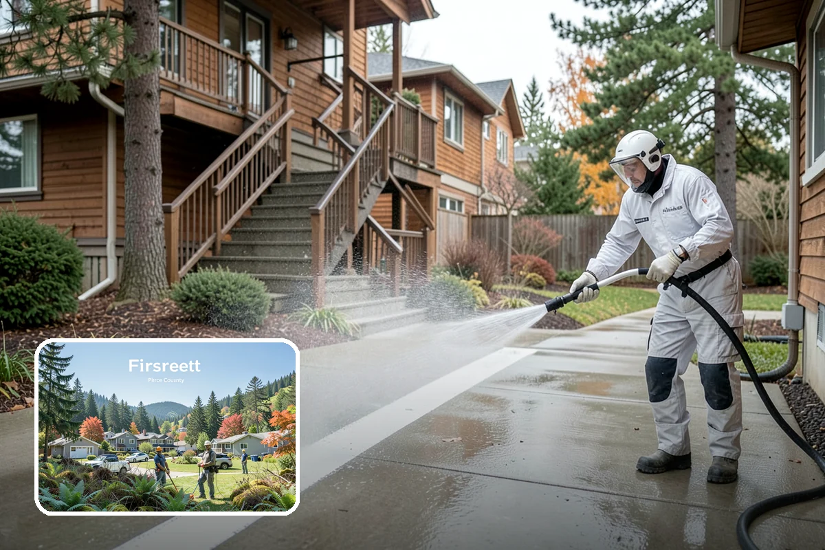 Wood Restoration in Fircrest, Pierce County, WA - Reverses gray weathering and reveals fresh wood tone